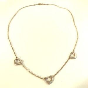 Tiffany & Co. sterling silver open heart necklace